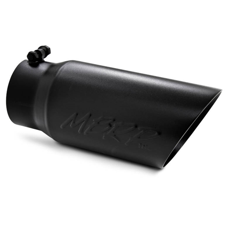 MBRP Universal Tip 5 O.D. Dual Wall Angled 4 inlet 12 length - Black Finish-SR1 Performance