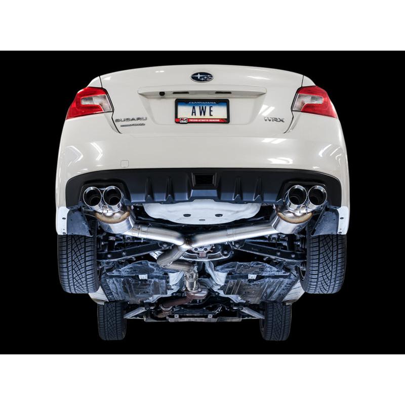 AWE Tuning 2015+ Subaru WRX VA Sedan Touring Edition Exhaust - Chrome Silver Tips (102mm)