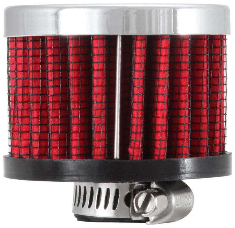 K&N Clamp On Rubber Base Crankcase Vent Filter 0.375in Flange ID x 2in OD x 1.5in Height-SR1 Performance