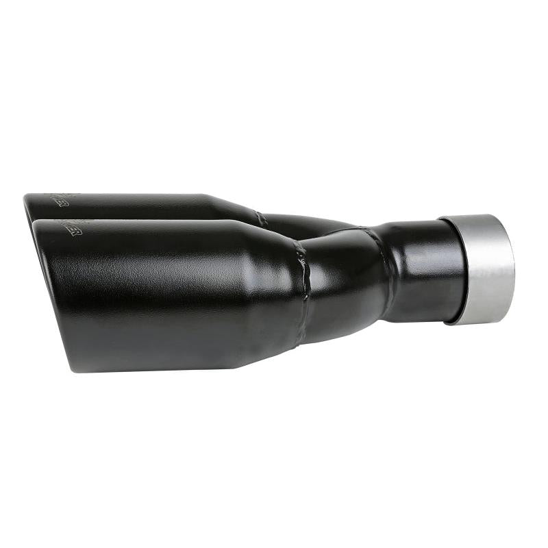 MACH Force-Xp 409 Stainless Steel Clamp-on Exhaust Tip 2.5in Inlet 3.5in Outlet - Black-SR1 Performance