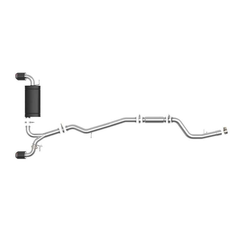 aFe POWER Takeda 2020 Toyota Supra L6-3.0L (t) 3in-2.5in 304 SS CB Exhaust Carbon Tips-SR1 Performance