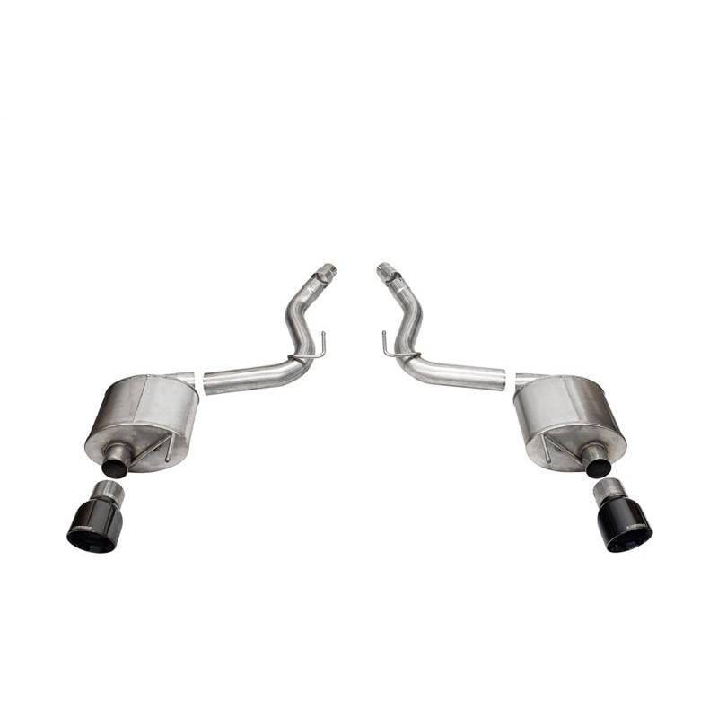 Corsa 2024 Ford Mustang GT Touring Axle-Back Dual Rear Exit with 4.5in Pro Series Black PVDTips