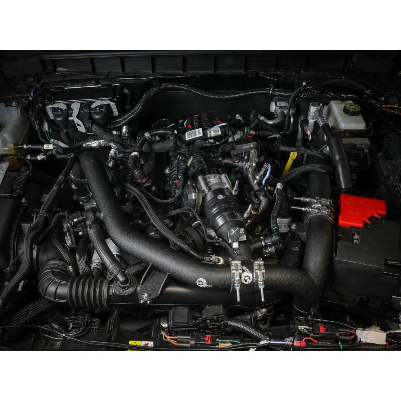 aFe 21-22 Ford Bronco V6-2.7Ltt BladeRunner Alum Hot Charge Pipe - Black-SR1 Performance