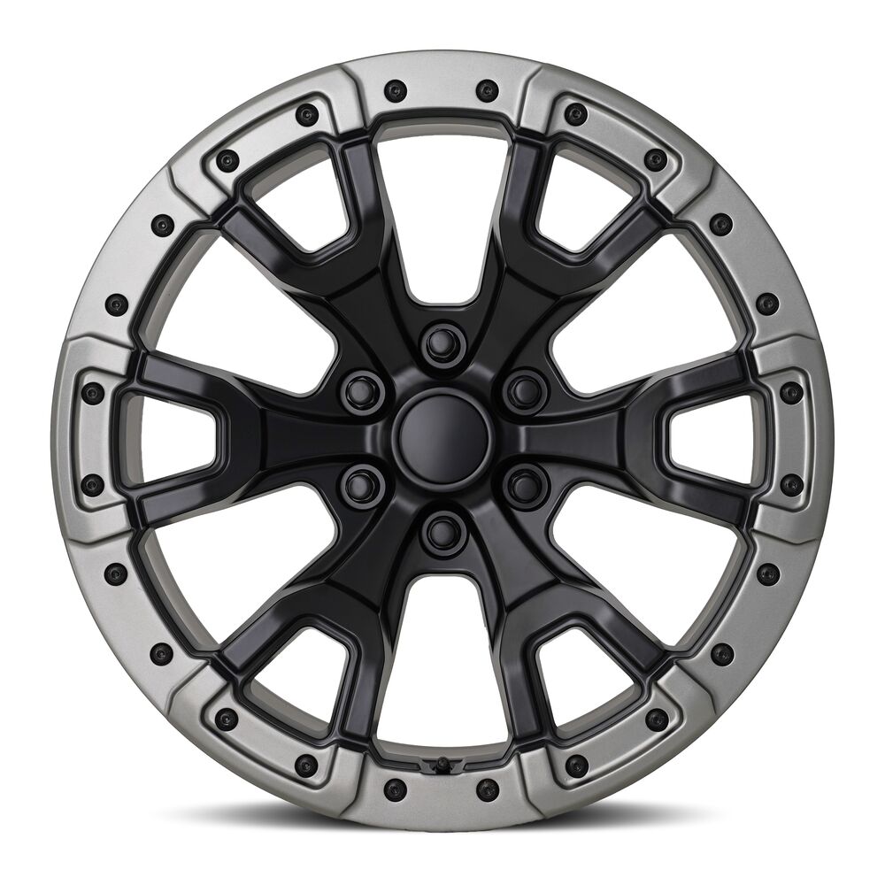 FR 99 – FORD RAPTOR REPLICA WHEELS-Satin Black/Gray Ring 20x9 6x135 + 20 HB 87.1