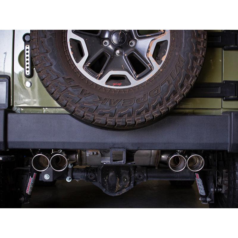aFe Rebel Series 2.5in 409 SS Axle-Back Exhaust Polished 07-18 Jeep Wrangler (JK) V6-3.6L/3.8L-SR1 Performance