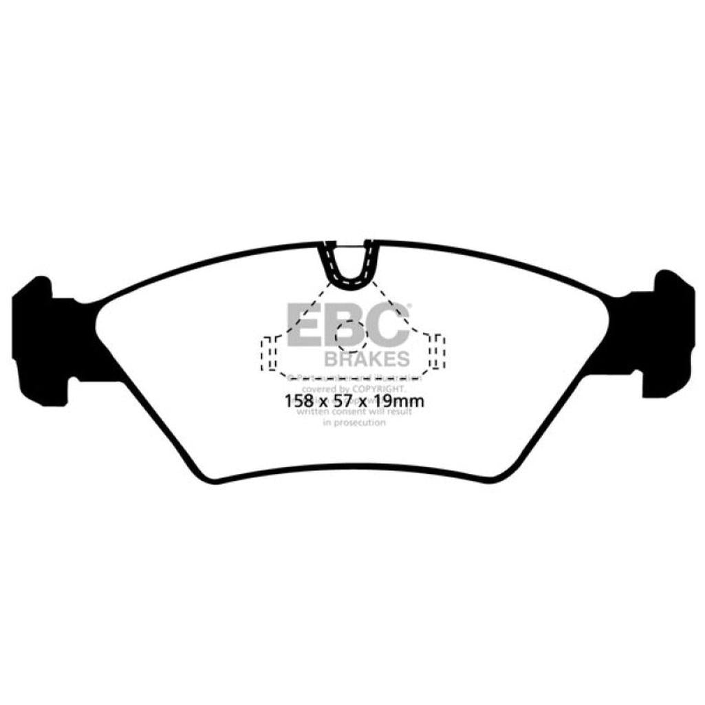 EBC Redstuff Ceramic Low Dust Front Brake Pads for BMW 1985-1991 M3, 1985-1988 5 Series, and 1986-1991 6 Series