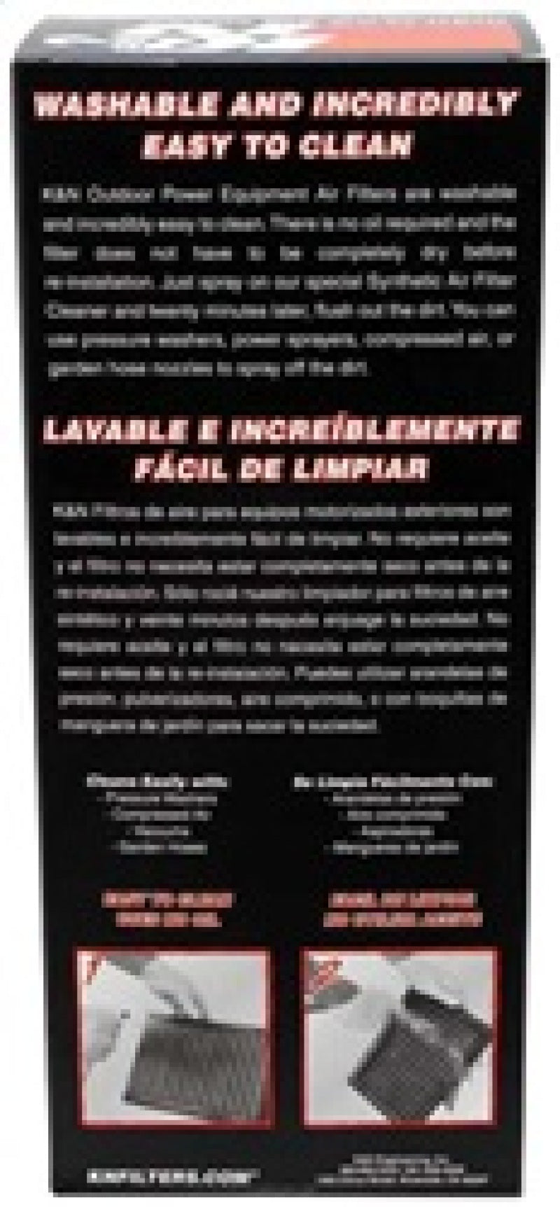 K&N Replacement Industrial Air Filter for Bobcat / Case Intl. / Caterpillar / Hitachi / John Deere-SR1 Performance
