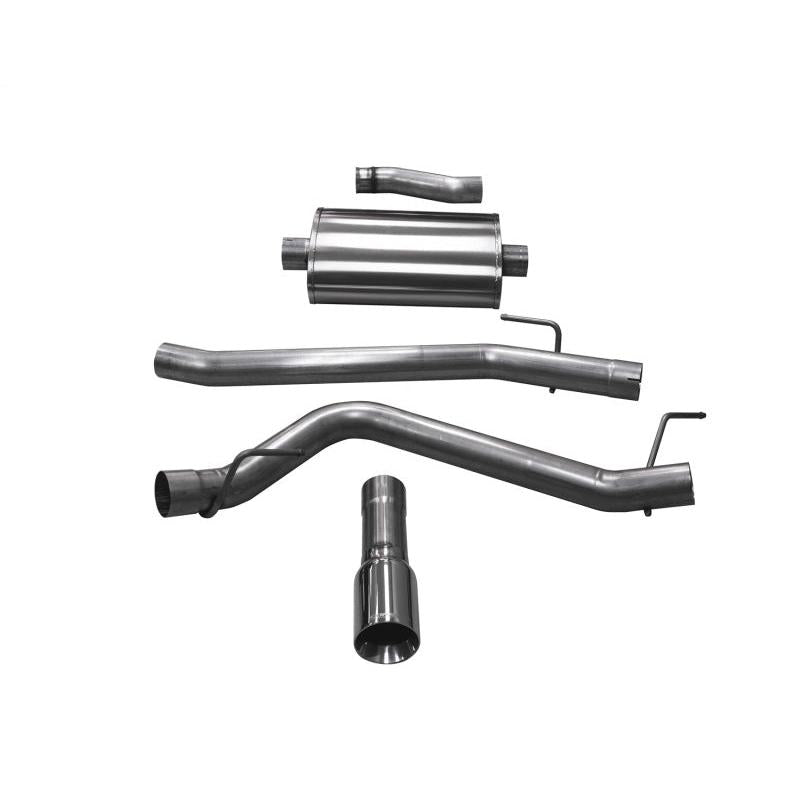 Corsa 2020-2024 Jeep Gladiator JT 3.6L Single Side Exit Cat-Back Exhaust w/ Single 4in PolishedTip-SR1 Performance