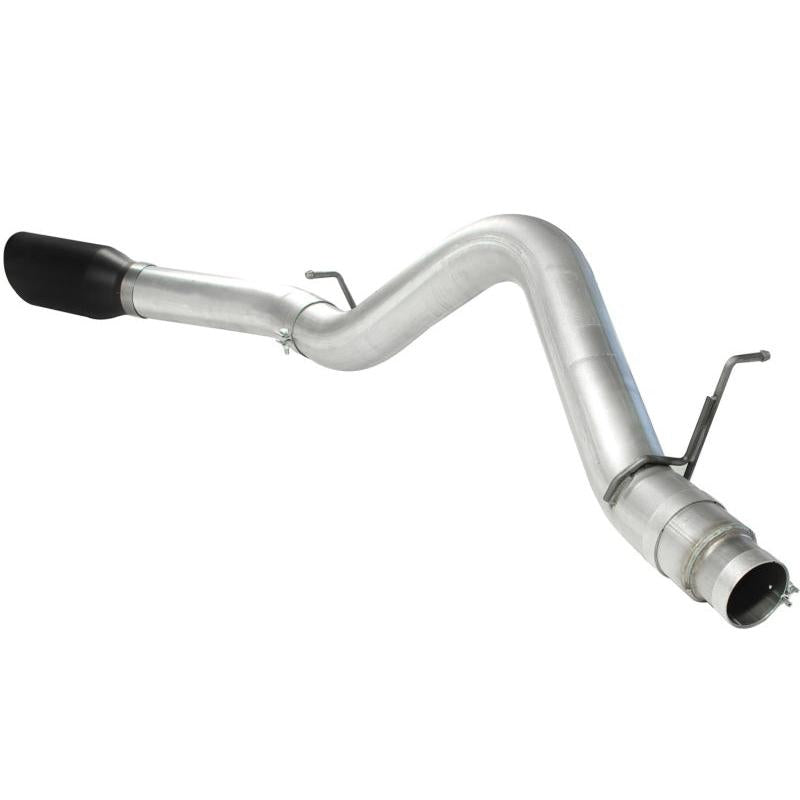 aFe Atlas Exhaust 5in DPF-Back Al Steel 11-13 GM Diesel Trucks V8-6.6L (td) LML (Blk Tip)-SR1 Performance