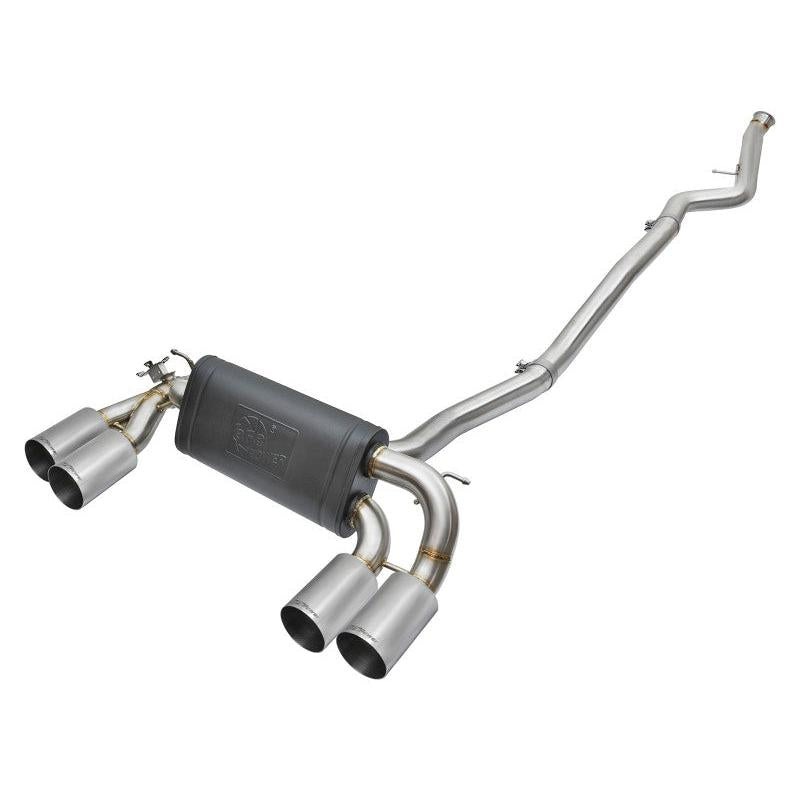 aFe 16-18 BMW M2 L6-3.0L MACH Force-Xp 3in to 2.5in 304 SS Cat-Back Exhaust System-Quad Polish Tips-SR1 Performance