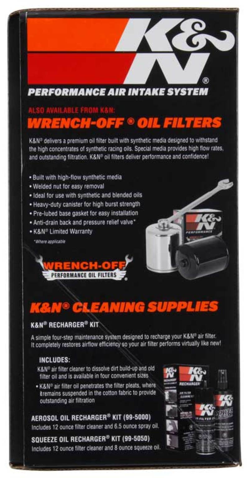 K&N 08-17 Harley Davidson Touring Models Performance Air Intake System-SR1 Performance