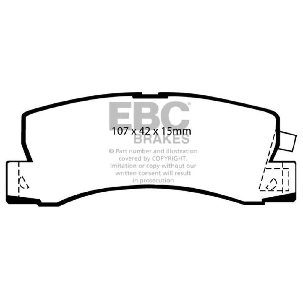 EBC Yellowstuff Rear Brake Pads for Lexus ES250 90-91 – High-Performance Street and Track Use
