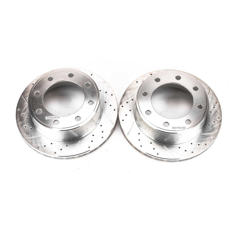 Power Stop 00-05 Ford Excursion Rear Evolution Drilled & Slotted Rotors - Pair-SR1 Performance