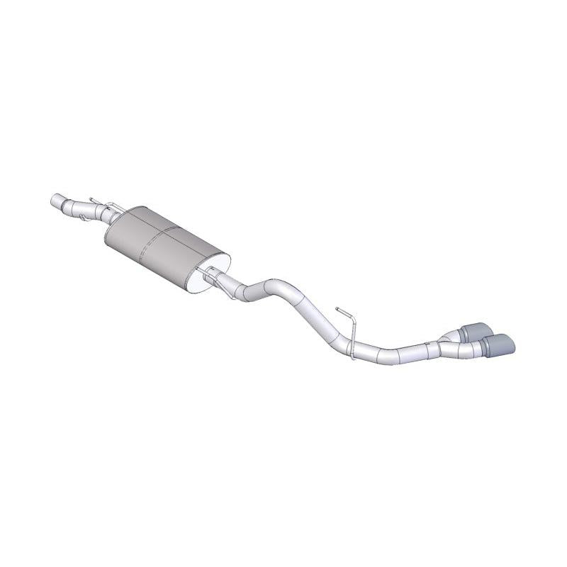 Corsa 2011-2014 Ford F-150 EcoBoost 3.5L V6 Black Sport Cat-Back Exhaust-SR1 Performance