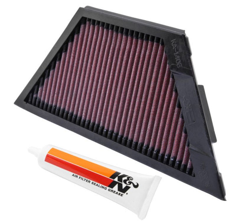 K&N Kawasaki ZX1rR Ninja/ZZR1400/1400GTR/ZX14R 11.25in O/S L x 4.75in O/S W Replacement Air Filter-SR1 Performance