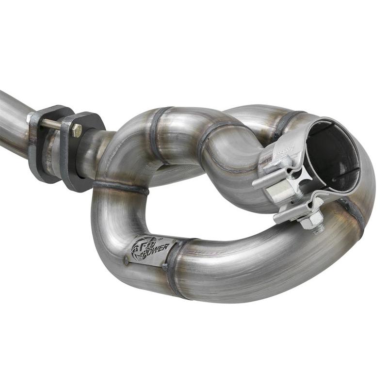aFe POWER Twisted Steel Y-Pipe w/ Loop Relocation Pipe 12-18 Jeep Wrangler (JK) V6 3.6L-SR1 Performance