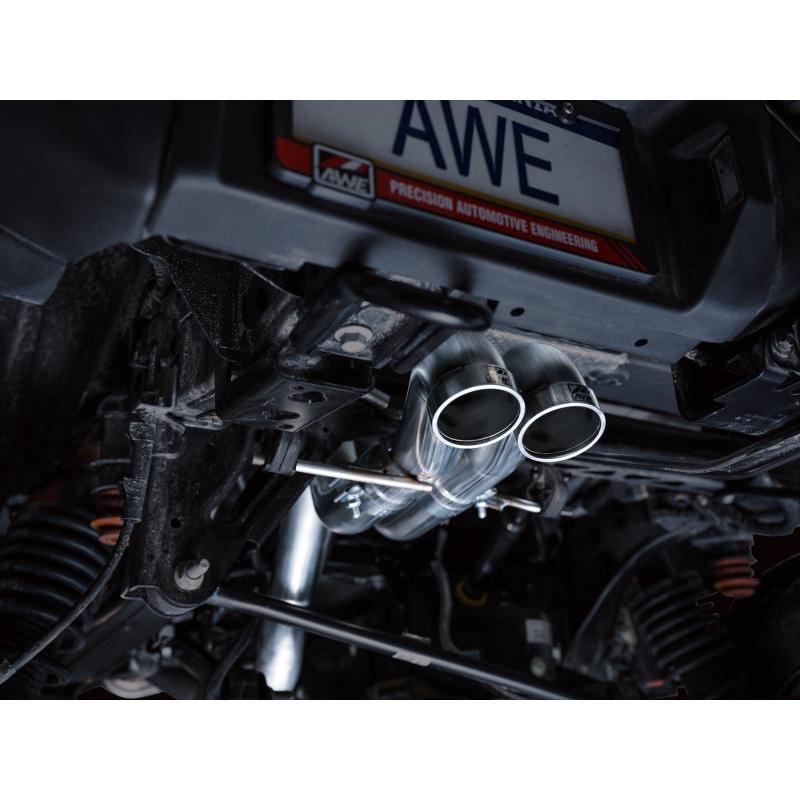 AWE Tuning 22-24 Ford Bronco Raptor 4WD Dual BashGuards Cat-Back SwitchPath Exhaust (No Tips)