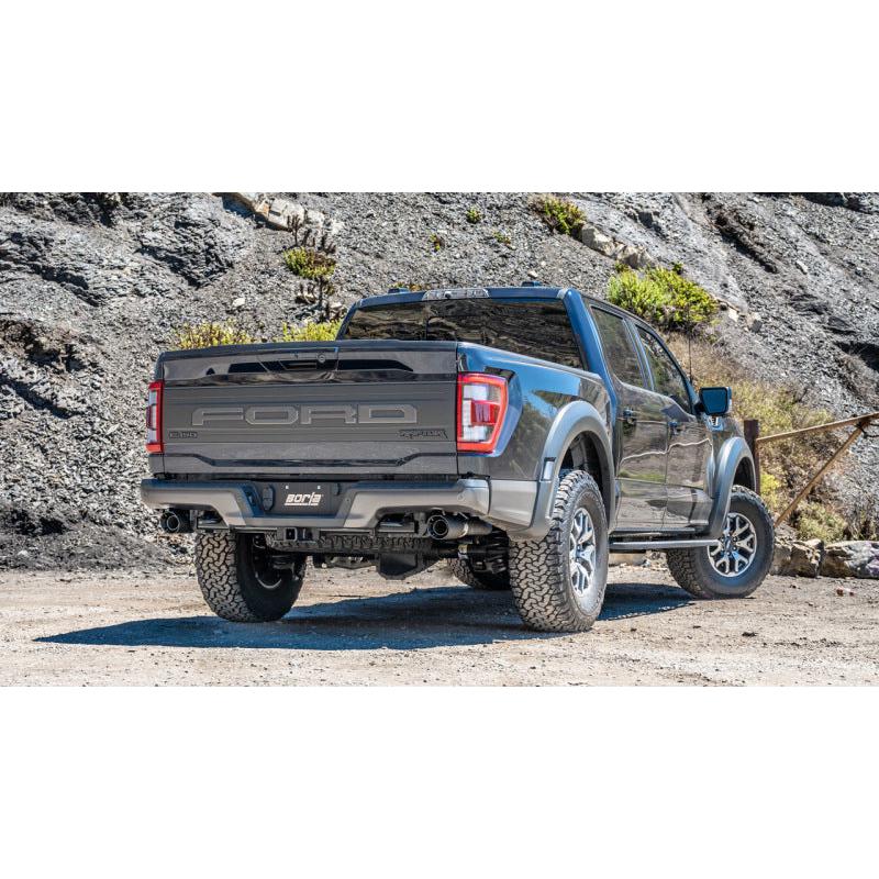 Borla 21-23 Ford Raptor 3in Tail Pipe Kit 4.5in Tip - Carbon Fiber Black Anodized