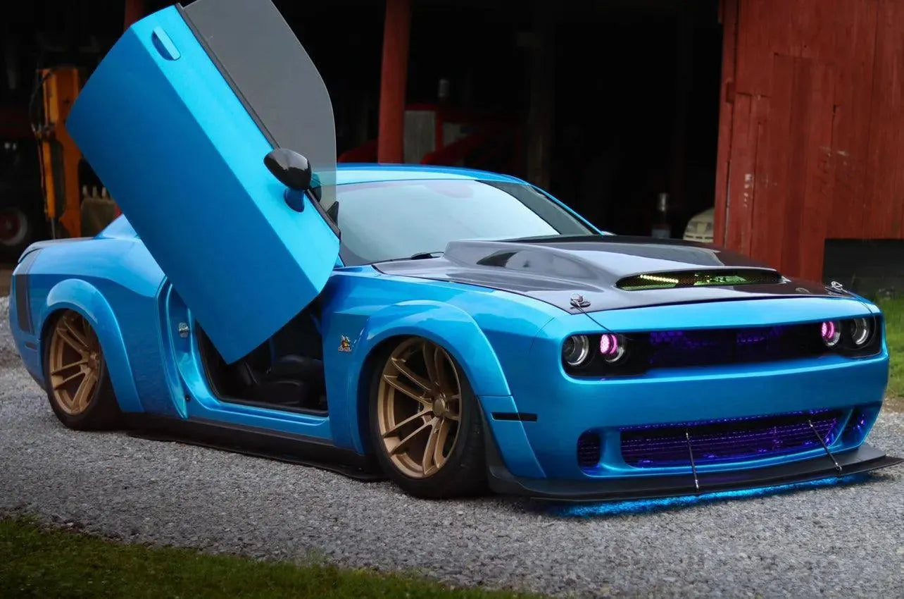 2008-2023 Dodge Challenger Carbon Fiber Mirror Covers - carbonaddons Carbon Fiber Parts, Accessories, Upgrades, Mods