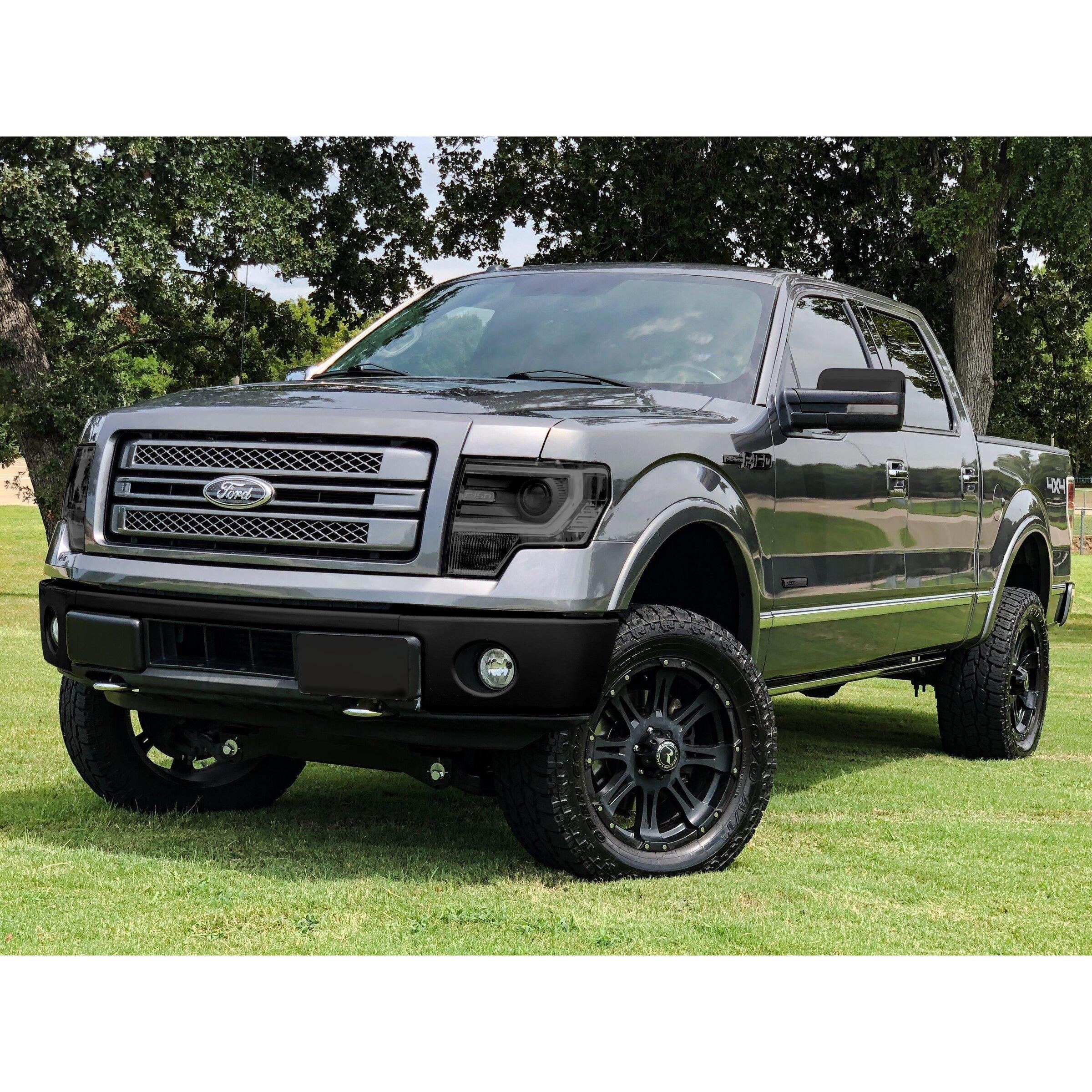 2009-2014 Ford F150 - Front BUMPERSHELLZ™ - Truck Bumper Chrome Delete Caps