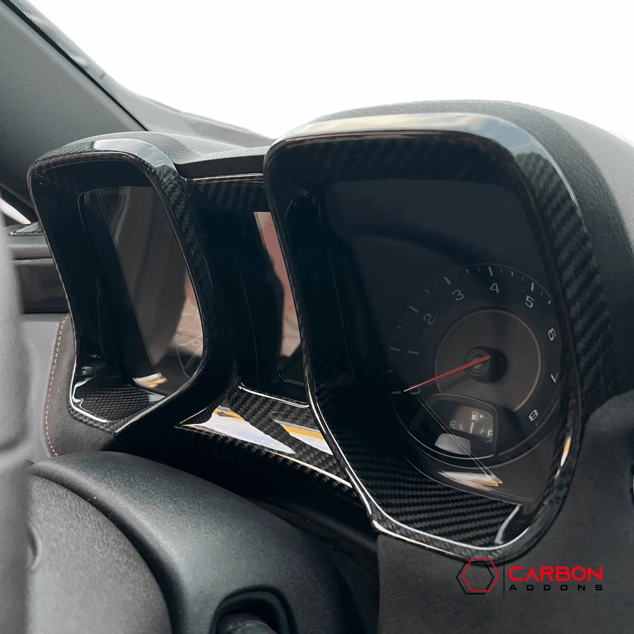 2010-2015 Chevy Camaro Carbon Fiber Gauge Cluster Trim Cover - carbonaddons Carbon Fiber Parts, Accessories, Upgrades, Mods
