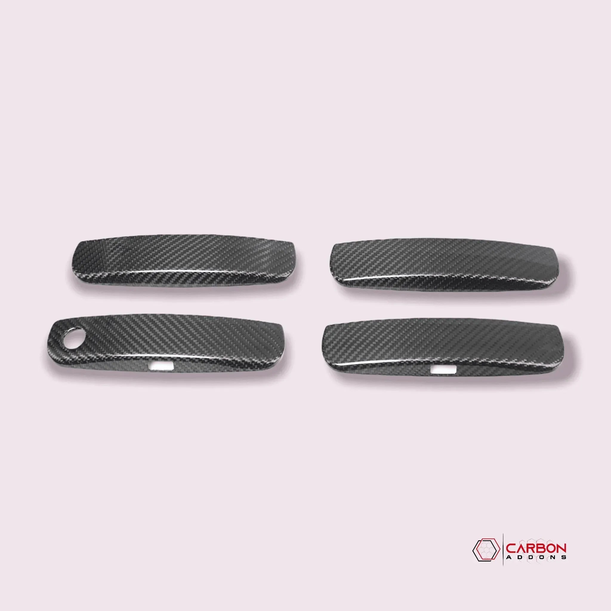 2011-2023 Dodge Charger Real Carbon Fiber Exterior Door Handle Covers - carbonaddons Carbon Fiber Parts, Accessories, Upgrades, Mods