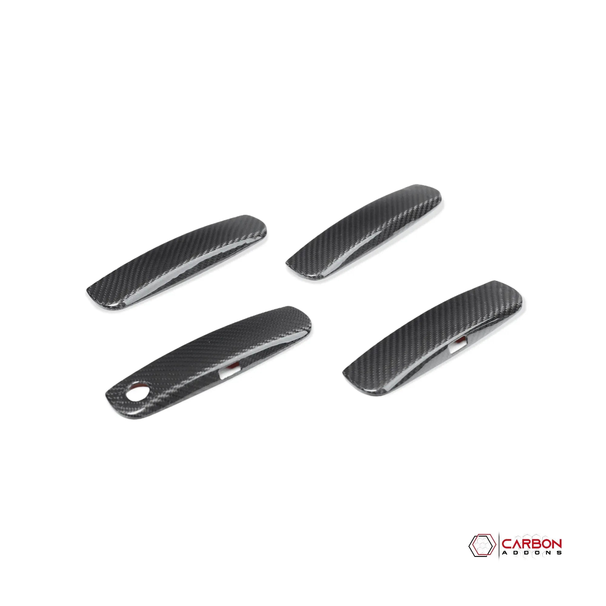 2011-2023 Dodge Charger Real Carbon Fiber Exterior Door Handle Covers - carbonaddons Carbon Fiber Parts, Accessories, Upgrades, Mods