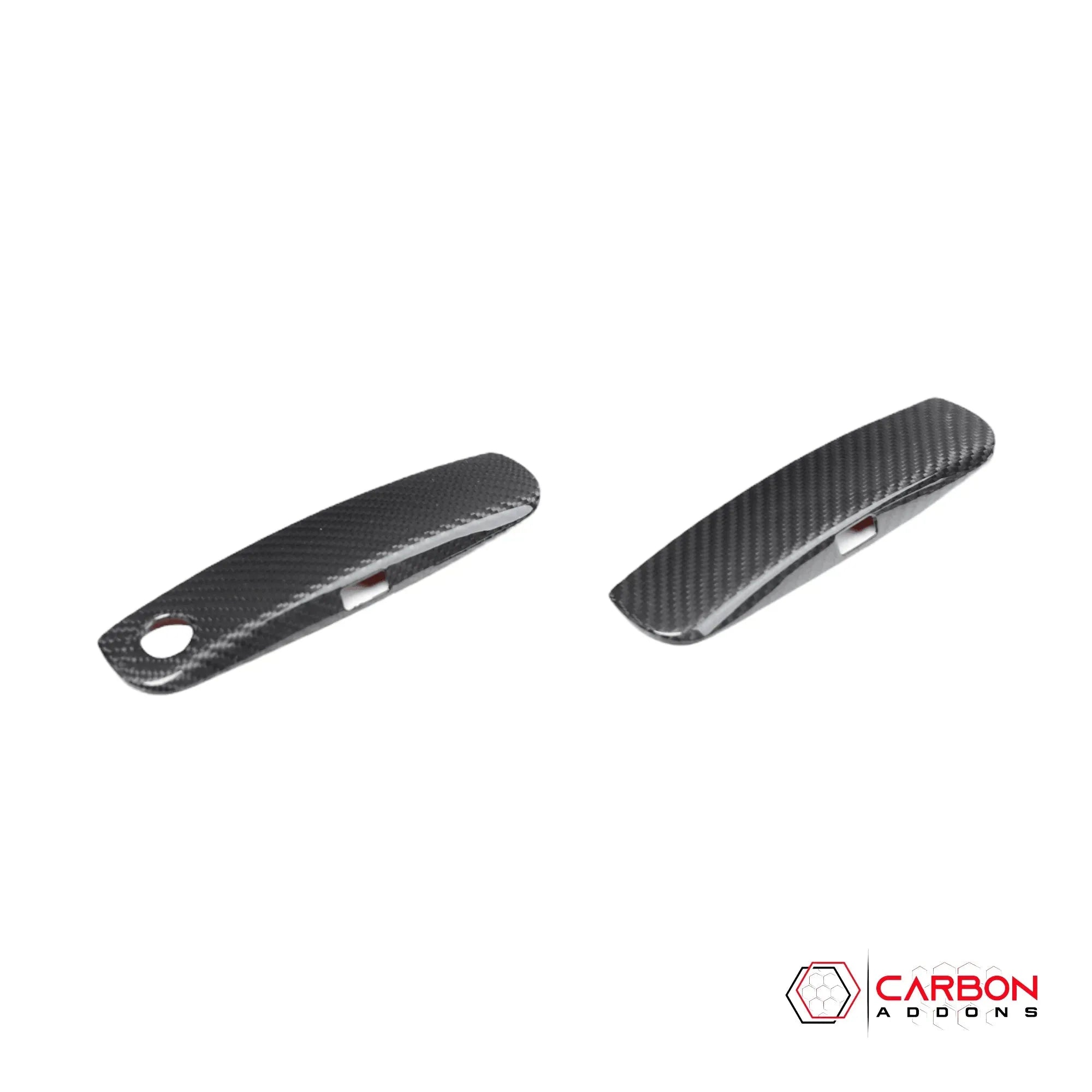 2015-2023 Dodge Challenger Real Carbon Fiber Exterior Door Handle Covers - carbonaddons Carbon Fiber Parts, Accessories, Upgrades, Mods