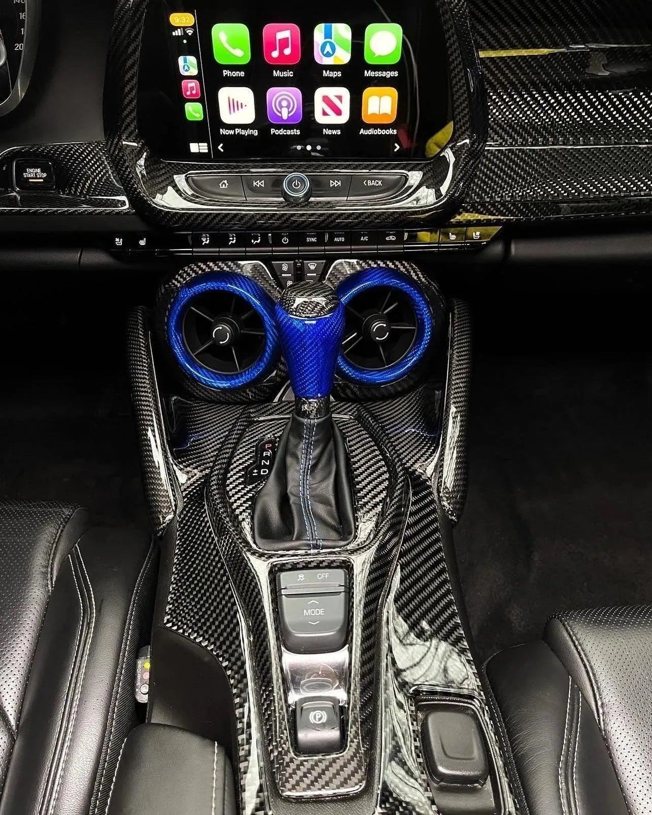 2016-2024 Camaro Real Carbon Fiber Center Console AC Vent Trim Cover - carbonaddons Carbon Fiber Parts, Accessories, Upgrades, Mods