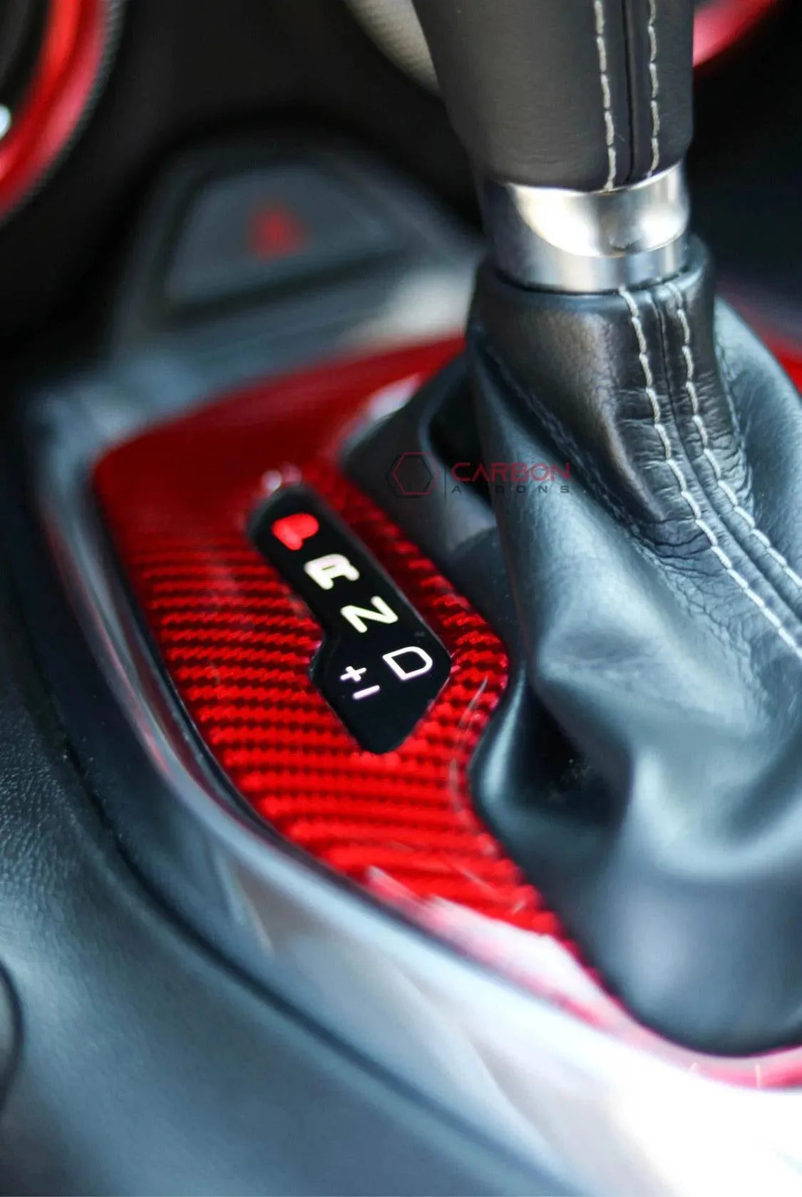 2016-2024 Camaro Real Carbon Fiber Gear Shift Trim Overlay - carbonaddons Carbon Fiber Parts, Accessories, Upgrades, Mods
