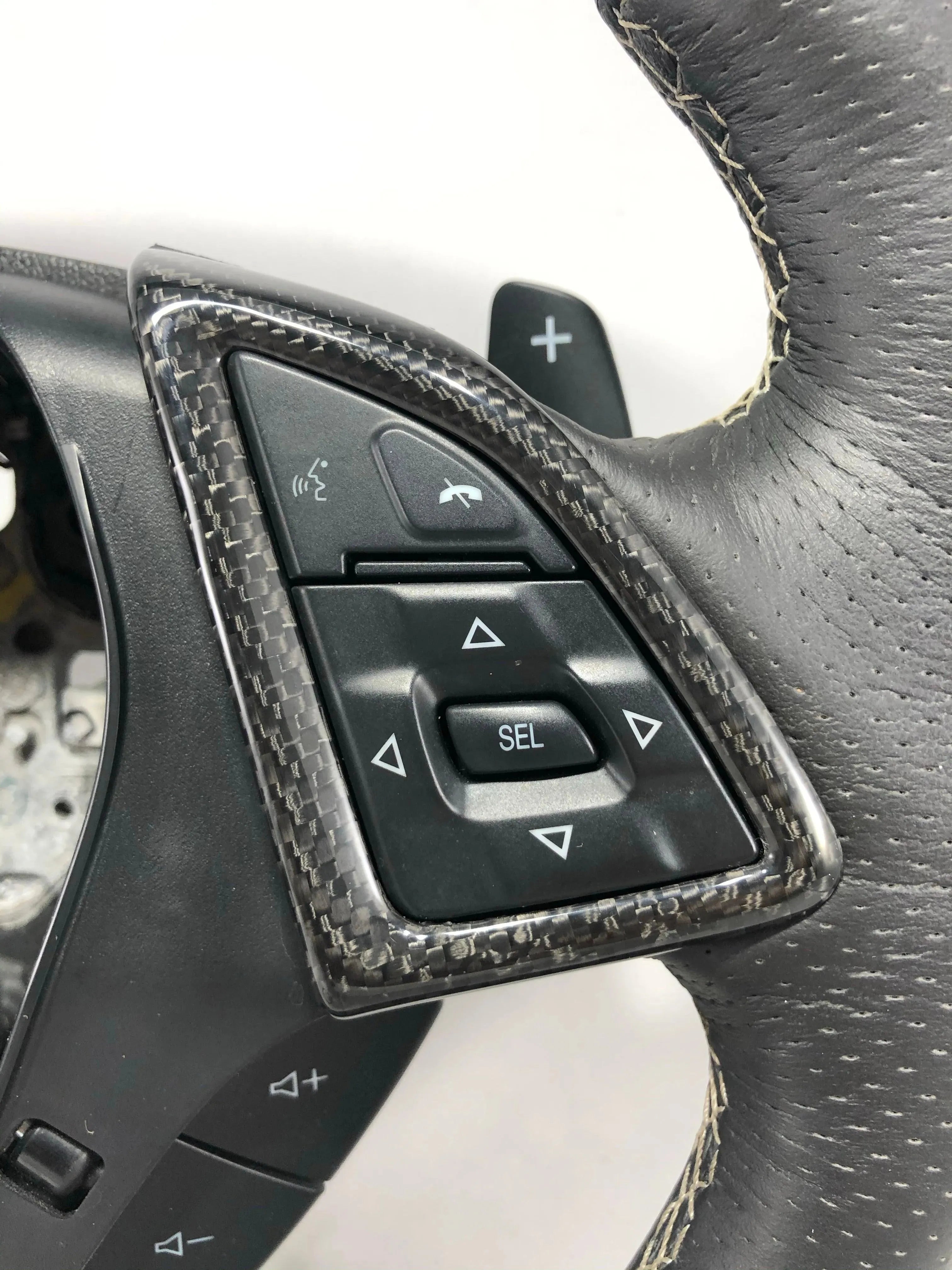 2016-2024 Camaro Steering Wheel and Airbag Chrome Delete Covers - carbonaddons Carbon Fiber Parts, Accessories, Upgrades, Mods
