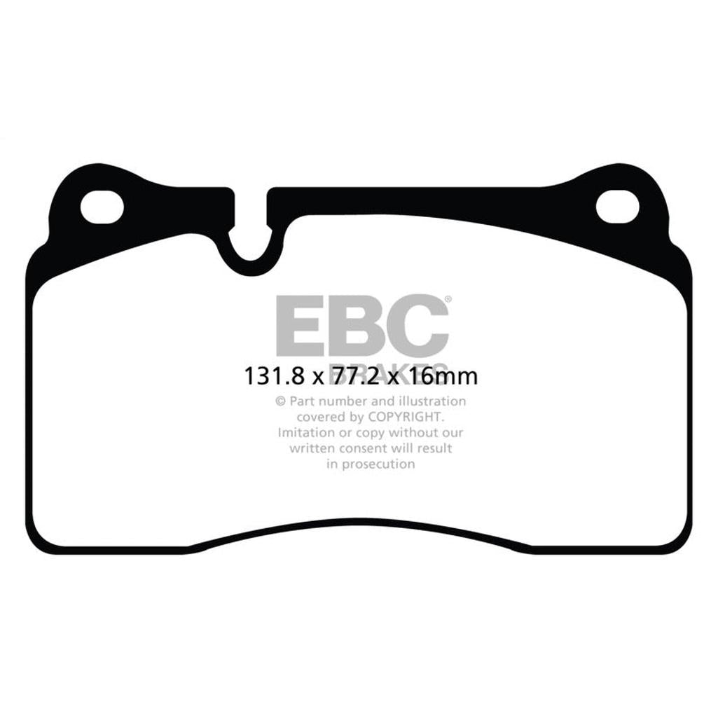 EBC Brakes Redstuff Ceramic Low Dust Brake Pads for Audi TT RS Quattro (Part Number DP32070C)