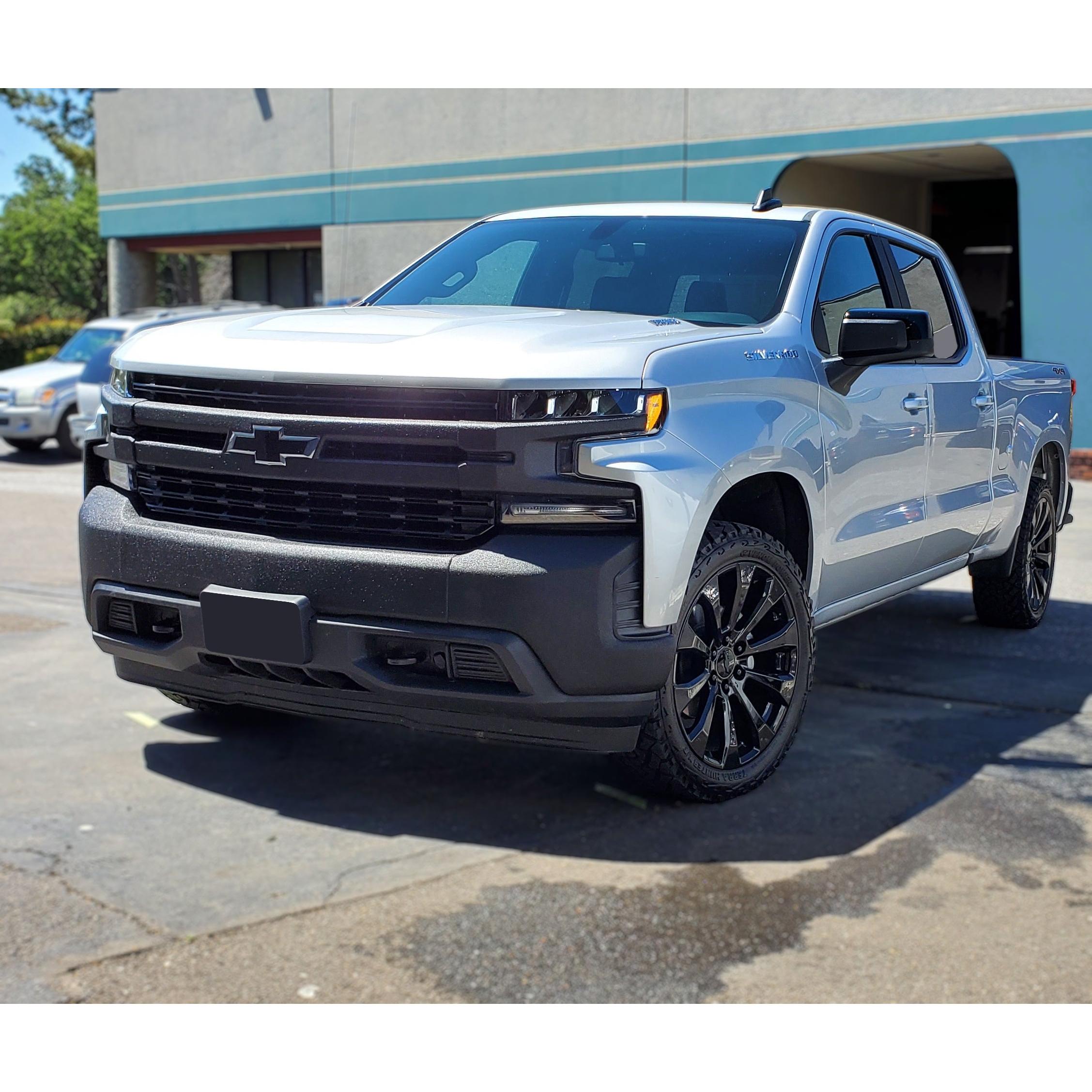 2019-2021 Chevy Silverado 1500 Front BumperShellz - Chrome Delete Bumper Overlay