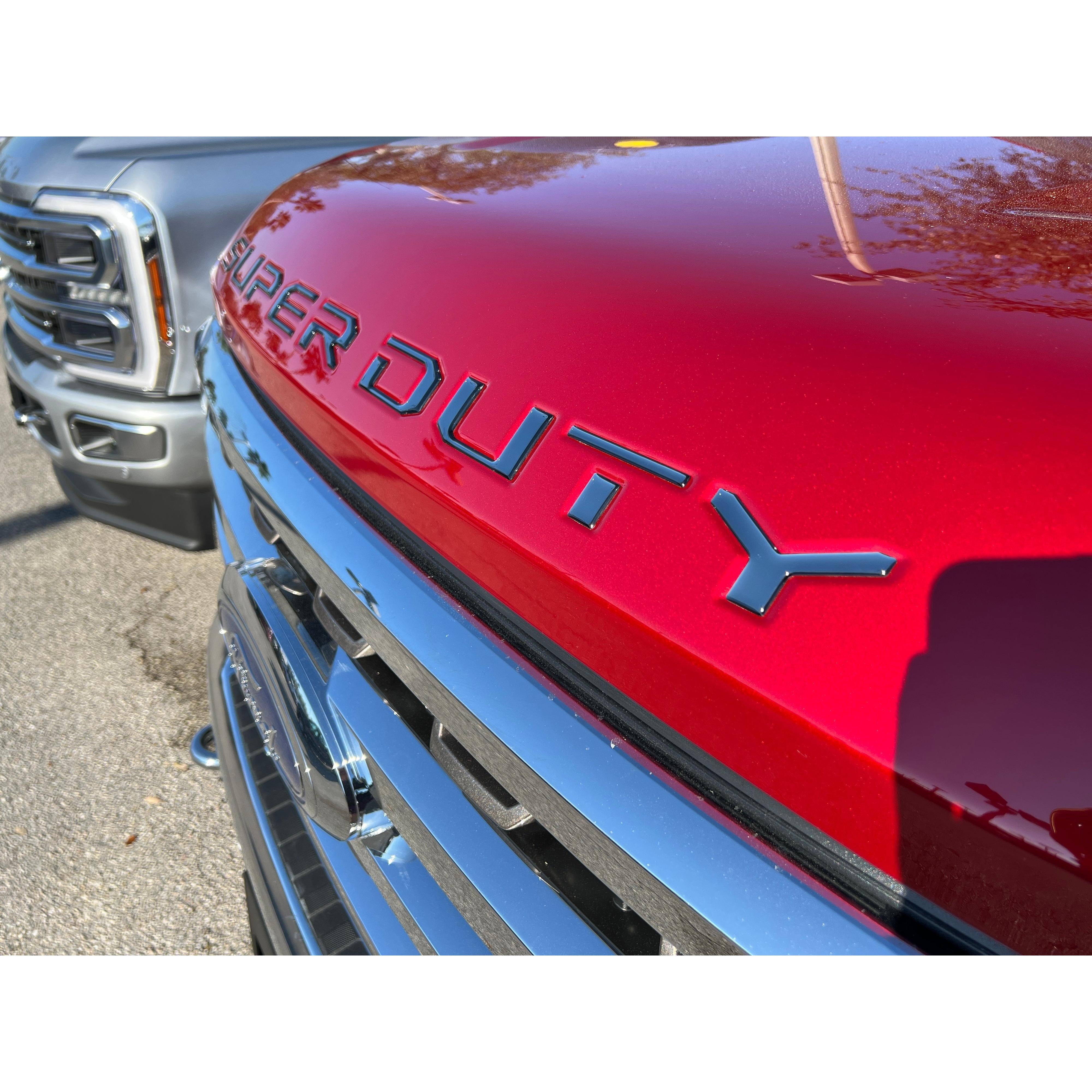 Hood Letter Inserts Fits 2023-2026 Ford Super Duty