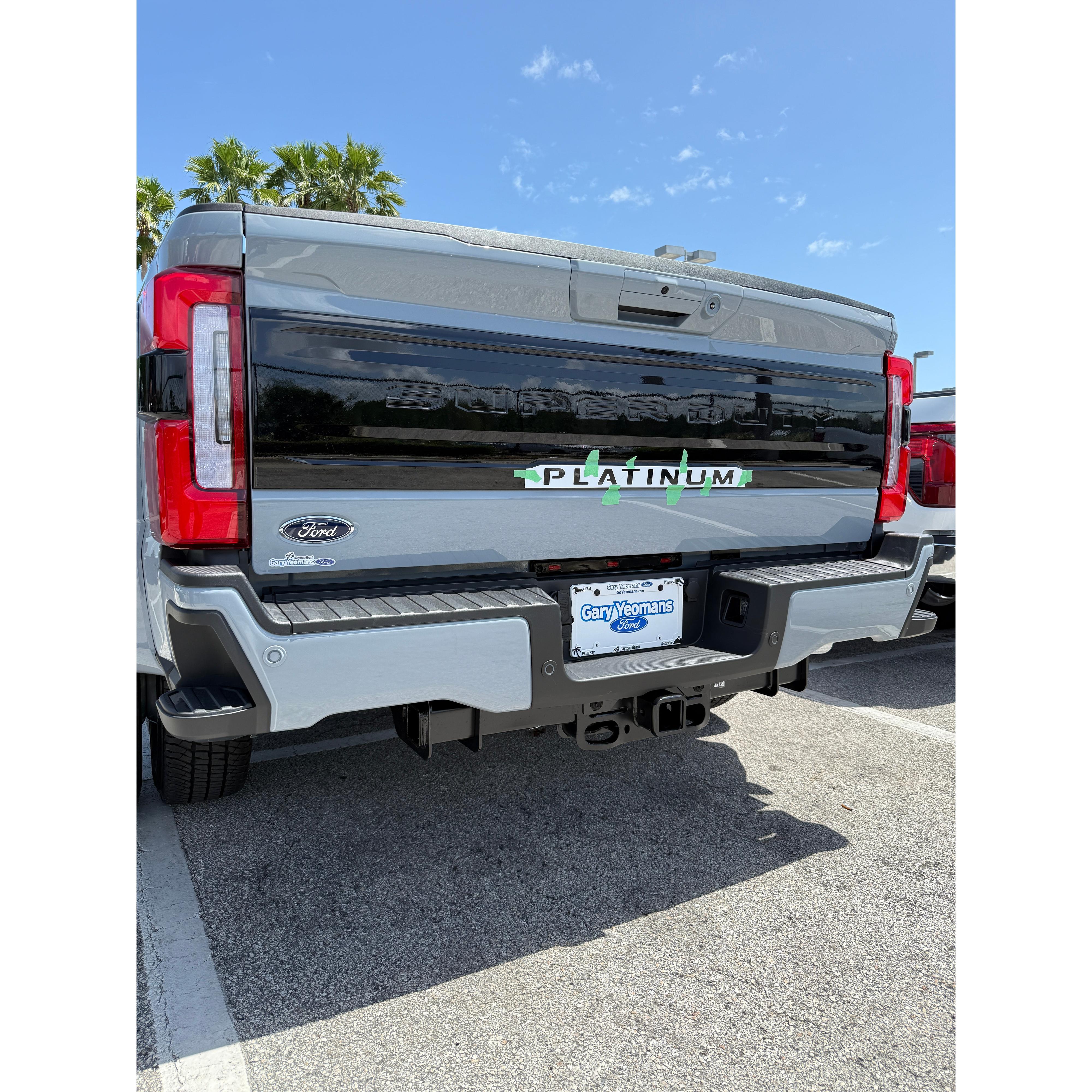Platinum Tailgate Lettering Kit Fits 2025-2026 Ford Super Duty Platinum