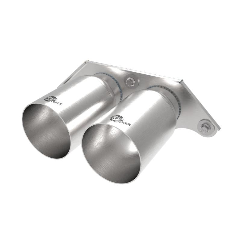 aFe Power Mach Force Xp 4in 304 SS Bolt-On Exhaust Tips Brushed 14-19 Porsche 911 GT3 3.8L/4.0L-SR1 Performance