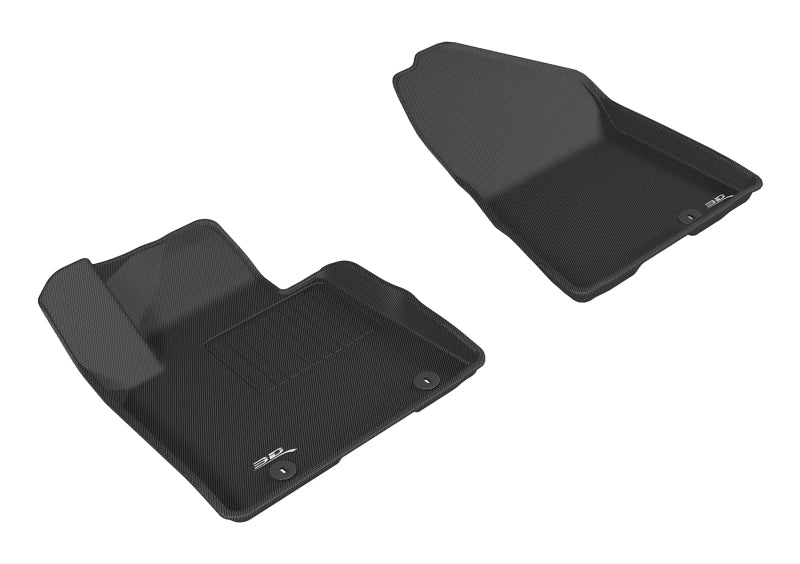 3D MAXpider 2017-2020 Kia Sportage Kagu 1st Row Floormat - Black-SR1 Performance