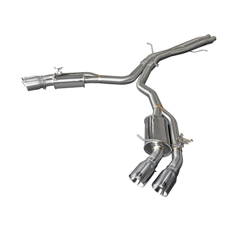 aFe 18-20 Audi RS5 Coupe MACH Force-Xp 3in to 2.5in 304 SS Axle-Back Exhaust System-Quad Polish Tips-SR1 Performance