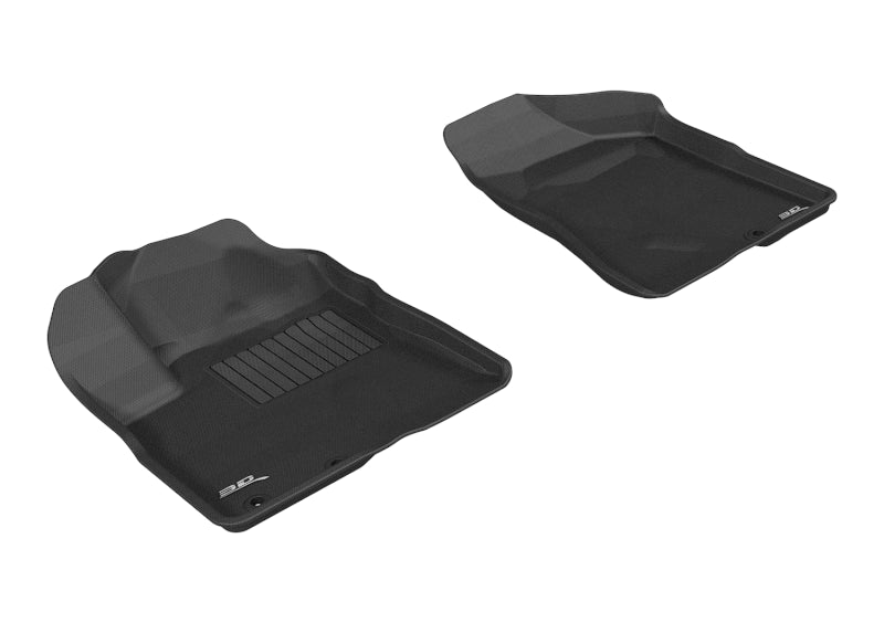3D MAXpider 2011-2013 Kia Sorento 7-Seats Kagu 1st Row Floormat - Black-SR1 Performance