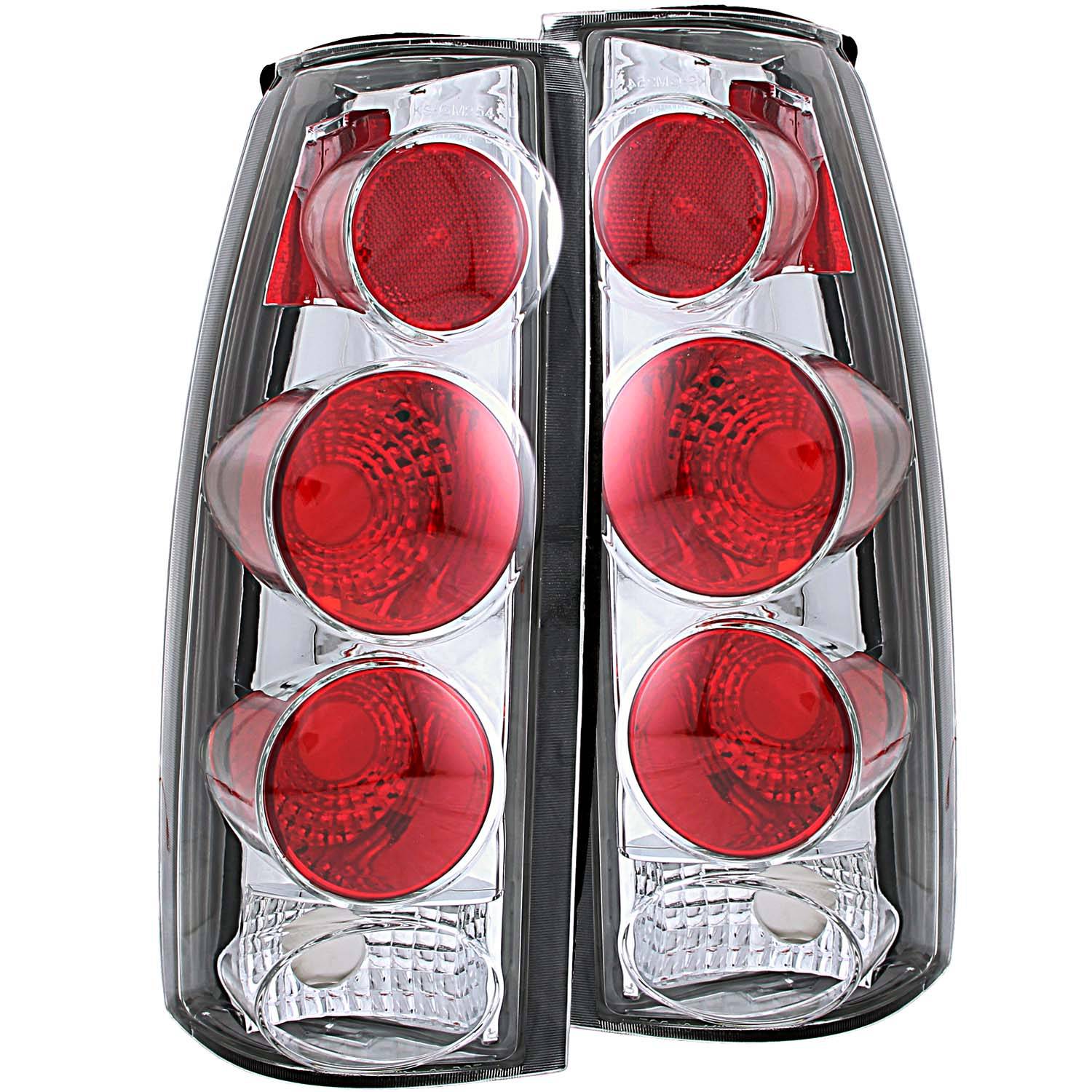 CHEVY/GMC C/K1500/2500 88-98 / C/K3500 88-00 / SUBURBAN 92-99 / BLAZER (FULL-SIZE) 92-94 / TAHOE 95-99 / YUKON 92-99 TAIL LIGHTS 3D STYLE CHROME