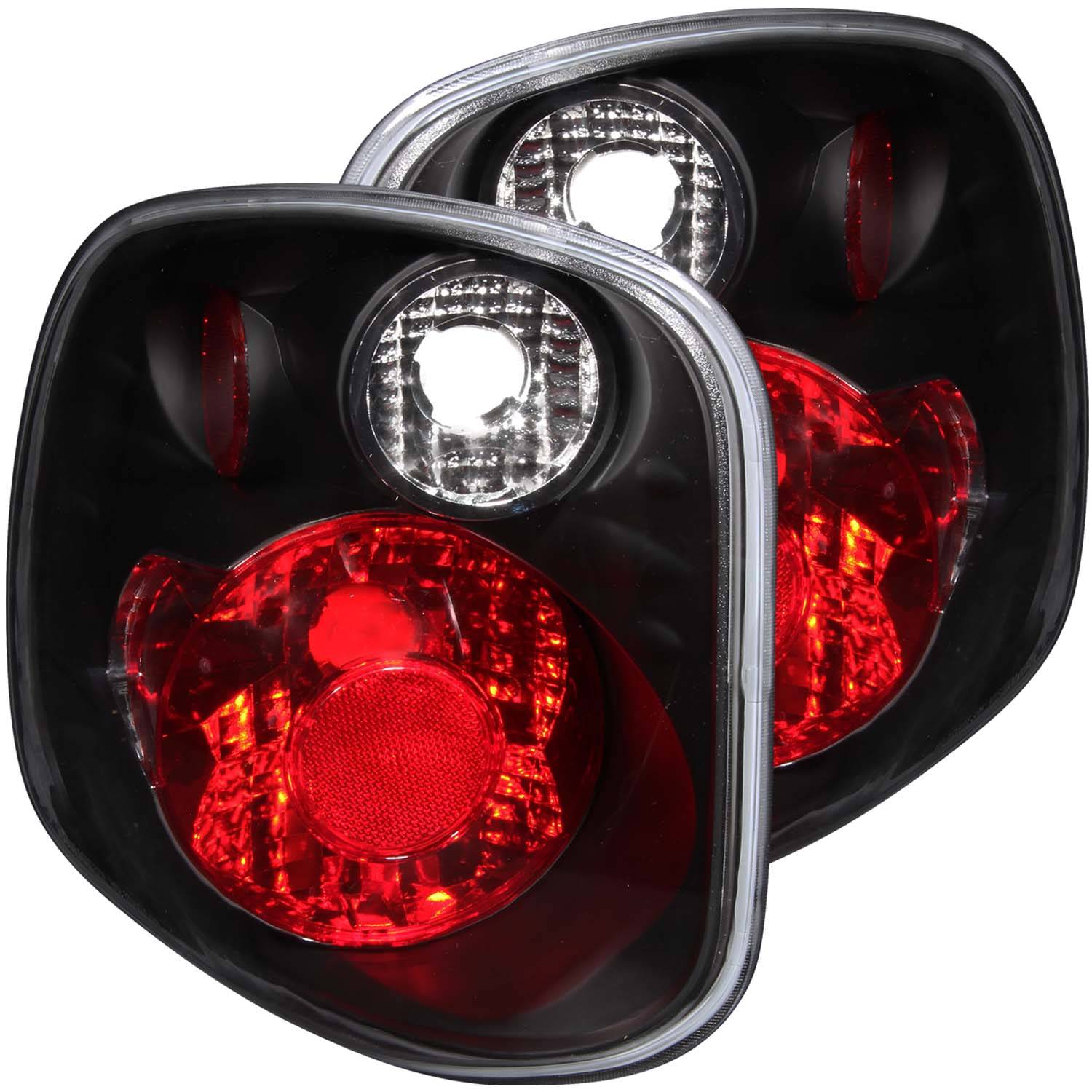 FORD F-150 FLARE SIDE 97-00 TAIL LIGHTS BLACK G2