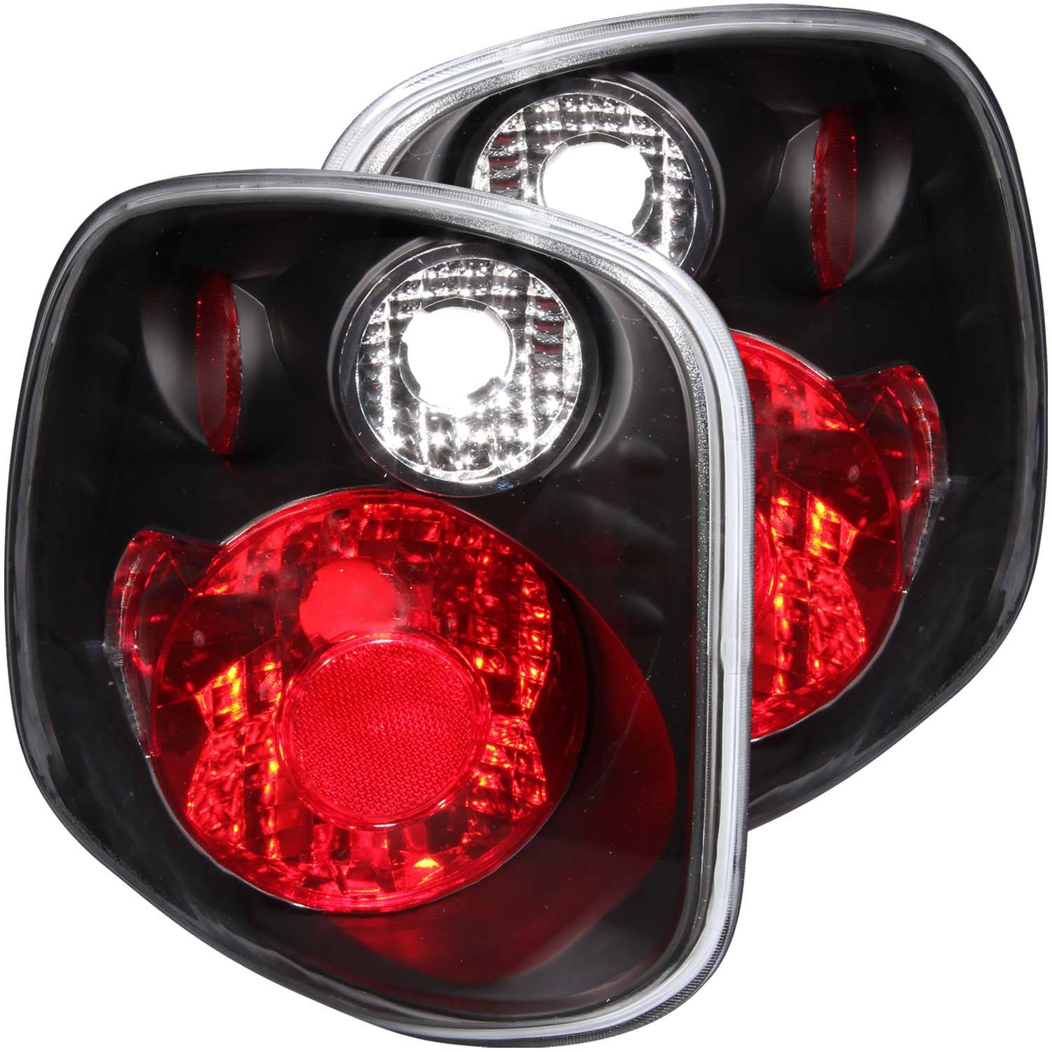 FORD F-150 FLARE SIDE 01-03 TAIL LIGHTS G2 BLACK