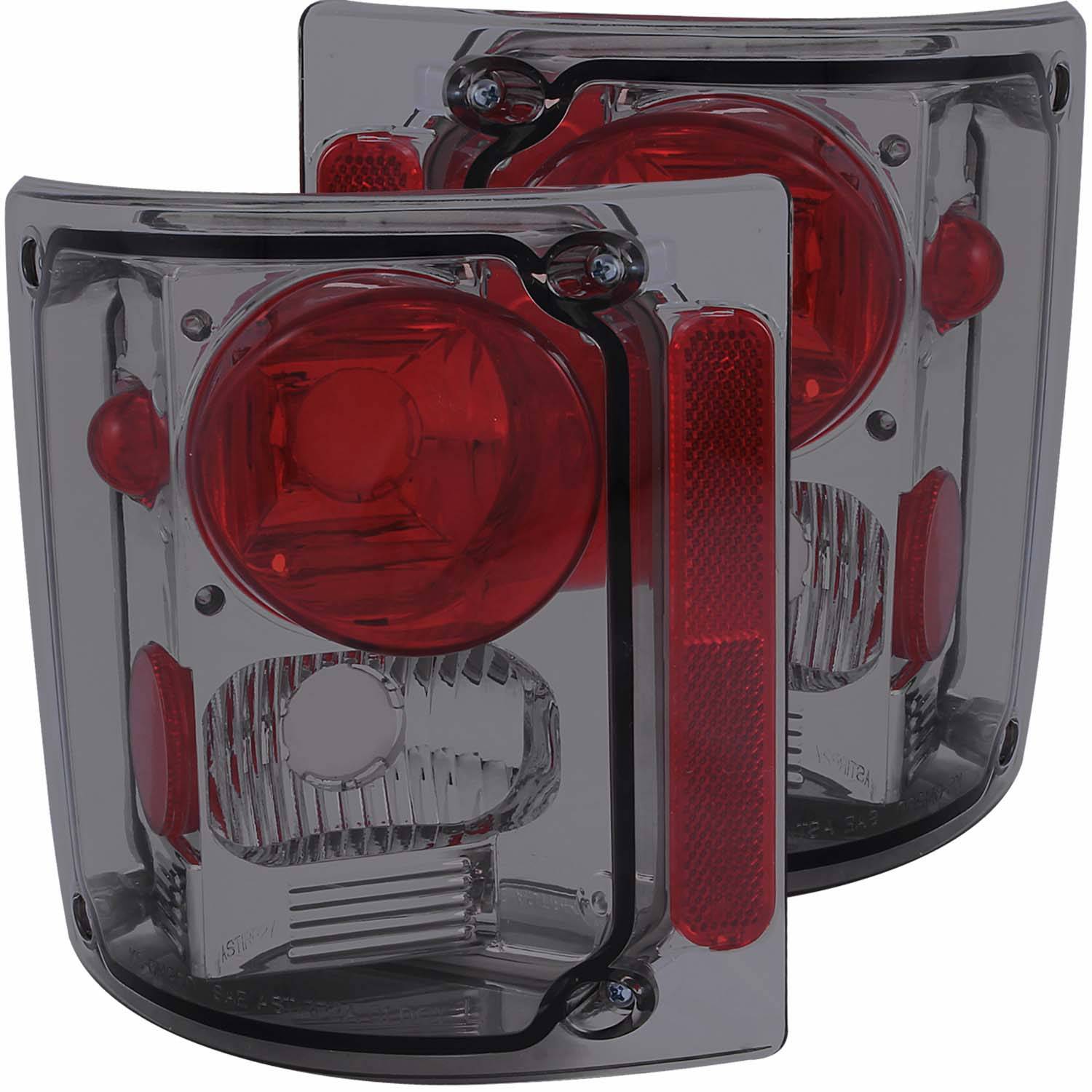 CHEVY/GMC C/K 10/15/20/30 PICKUP 73-87 / SUBURBAN/BLAZER/JIMMY 73-91 TAIL LIGHTS CHROME SMOKE LENS