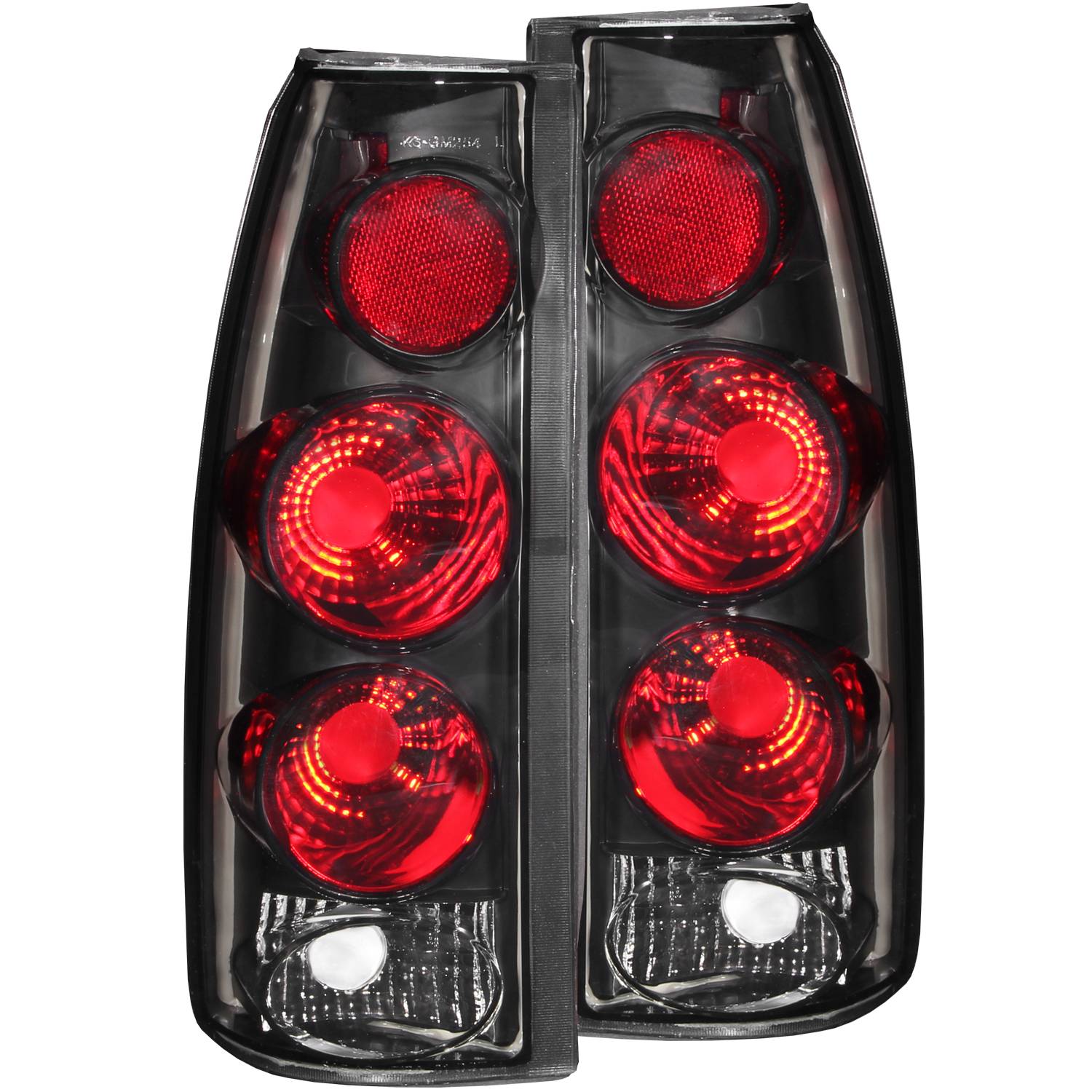 CHEVY/GMC C/K1500/2500 88-98 / C/K3500 88-00 / SUBURBAN 92-99 / BLAZER (FULL-SIZE) 92-94 / TAHOE 95-99 / YUKON 92-99 / ESCALADE 99-00 TAIL LIGHTS 3D STYLE CHROME DARK SMOKE LENS