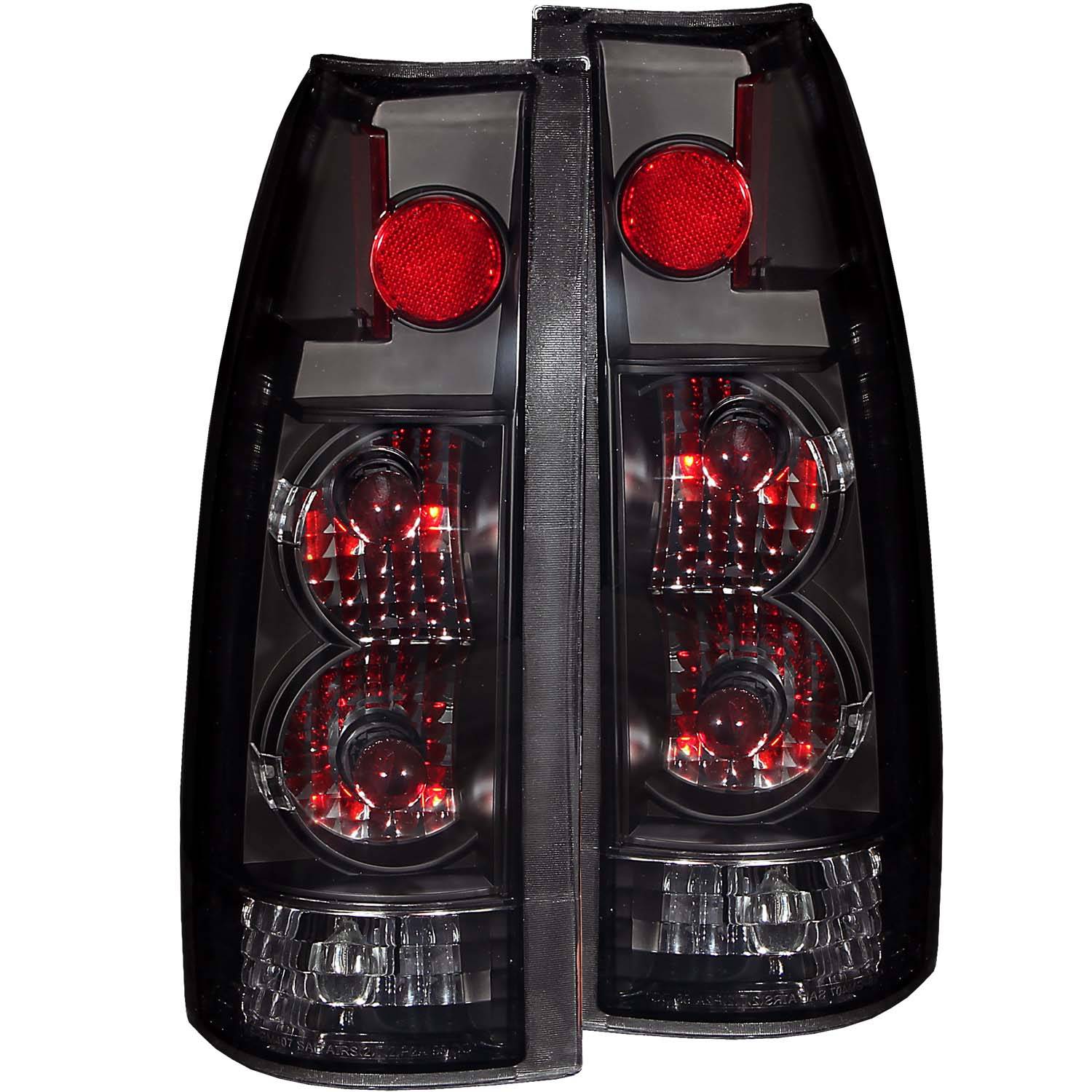 CHEVY/GMC C/K1500/2500 88-98 / C/K3500 88-00 / SUBURBAN 92-99 / BLAZER (FULL-SIZE) 92-94 / TAHOE 95-99 / YUKON 92-99 TAIL LIGHTS BLACK SMOKE LENS G2