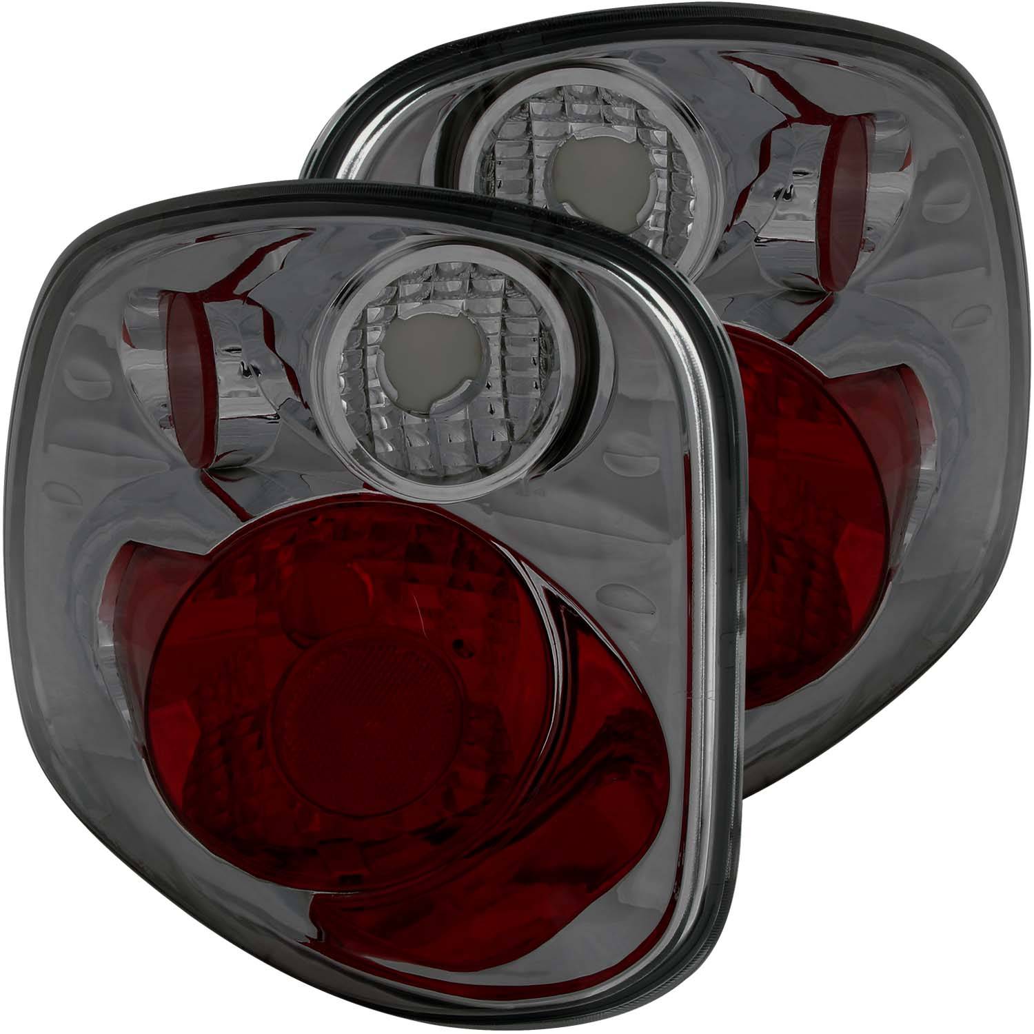 FORD F-150 FLARE SIDE 01-03 TAIL LIGHTS G2 CHROME SMOKE LENS