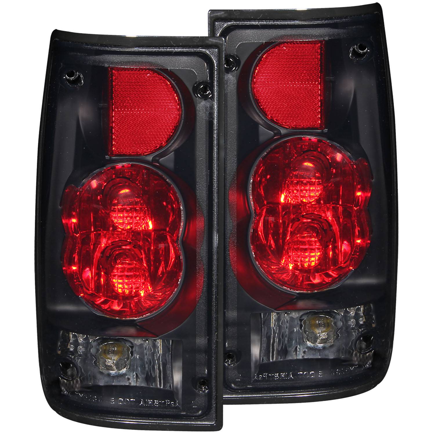TOYOTA PICKUP 89-95 TAIL LIGHTS G2 BLACK SMOKE LENS