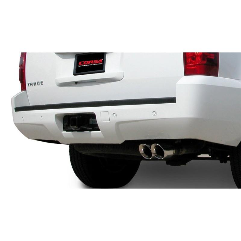 Corsa 2007-2008 Chevrolet Tahoe 5.3L V8 Polished Sport Cat-Back Exhaust