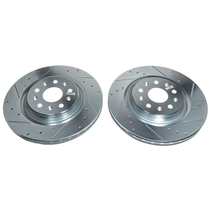 Power Stop 20-21 Chevrolet Corvette Rear Evolution Drilled & Slotted Rotor - Pair-SR1 Performance