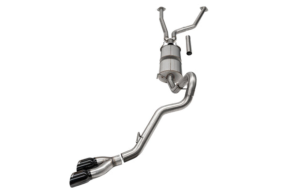 Corsa 22-24 Toyota Tundra 4WD 3in Sport Cat-Back Side Exit Exhaust System w/ Twin 4in BlackPVD Tips-SR1 Performance